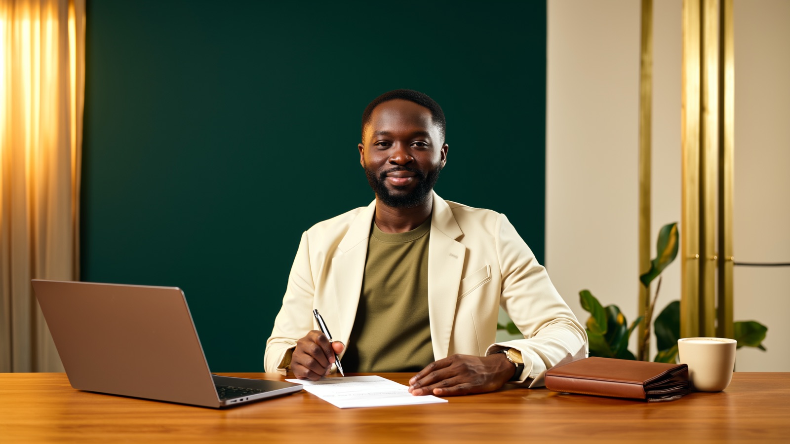 Business owner reviewing business credit readiness notes from a laptop