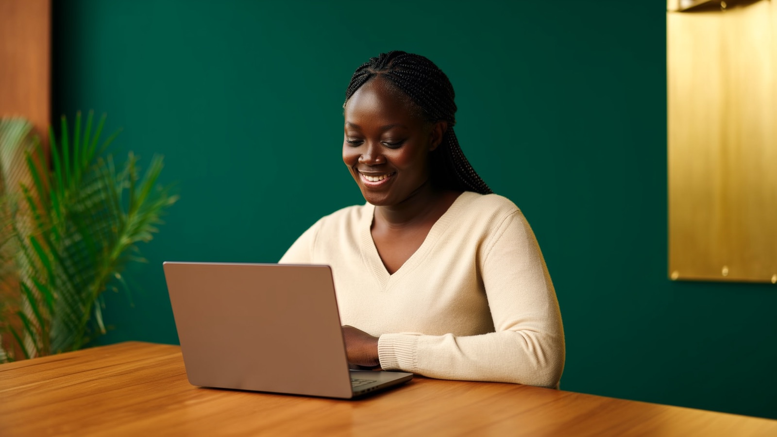 Customer reviewing Credit Orchard credit progress tracking updates on a laptop